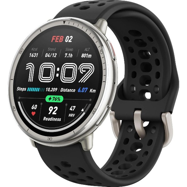 Умные часы Amazfit Active 2R A2437 2025 43.9 мм серебристый/черный